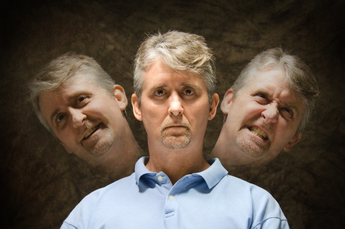 Bipolar mentally ill split personality depiction
